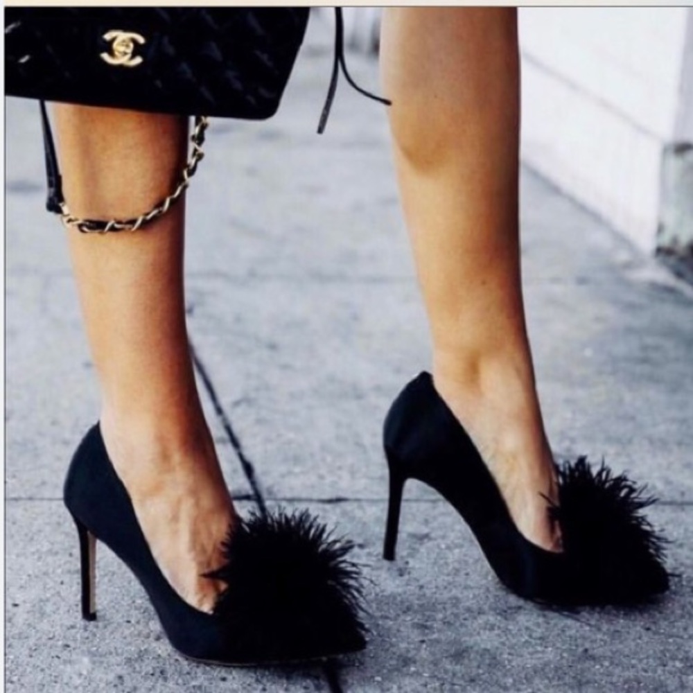 Sam Edelman Haide Black Suede Fashion Stiletto High Heel Pointed Toe Pumps✨🖤